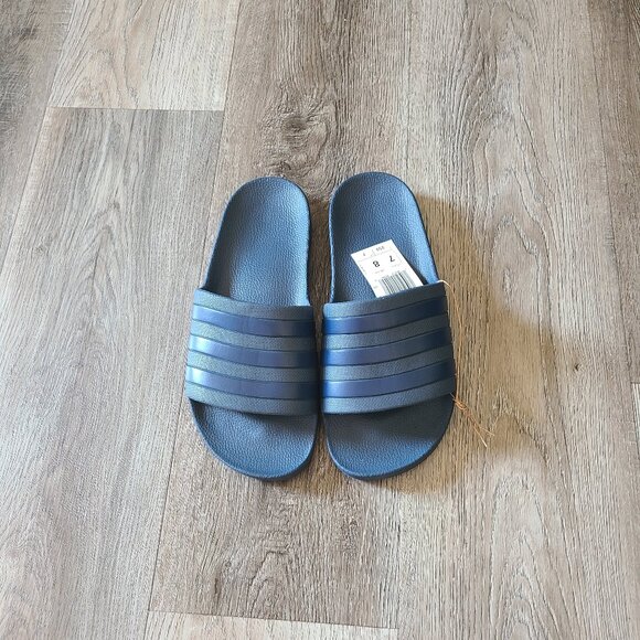adidas Other - Adidas Adilette Aqua Unisex Navy Slides Men's Size 7 Women’s Size 8